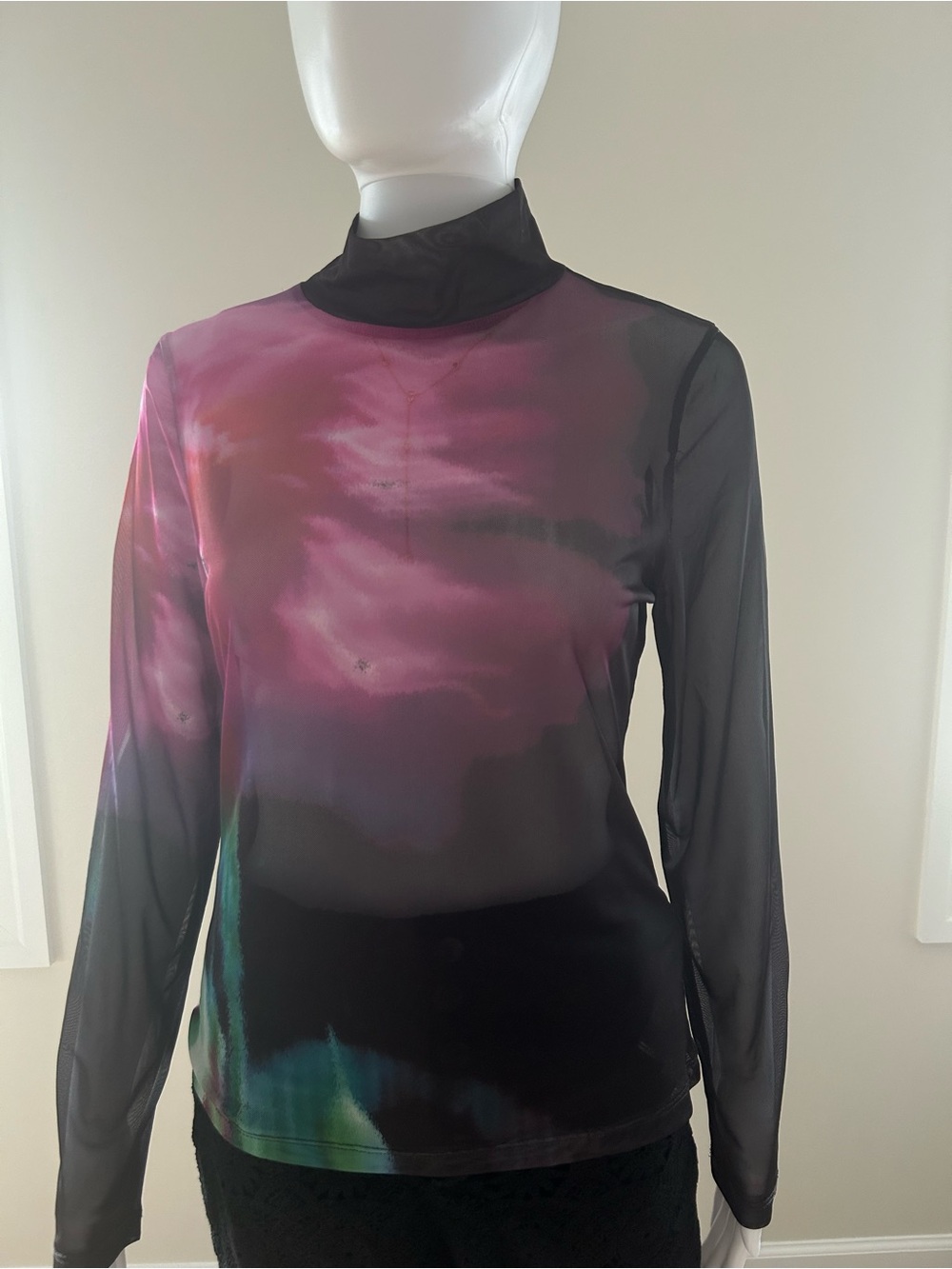 By Anthropologie Mesh Turtleneck Top 

New With Tags